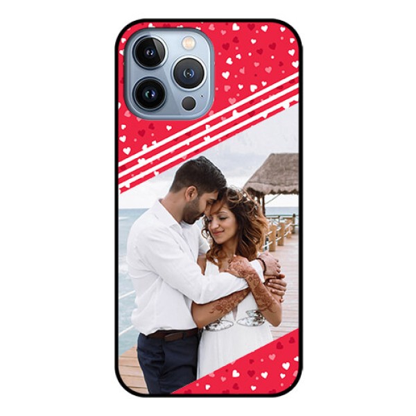 iPhone 13 Pro Max Custom Glass Mobile Case - Valentines Gift Design