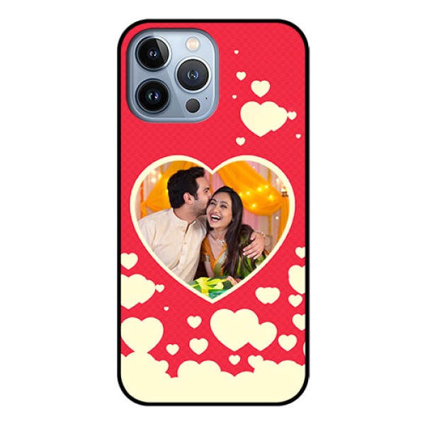 iPhone 13 Pro Max Custom Glass Mobile Case - Love Symbols Phone Cover Design