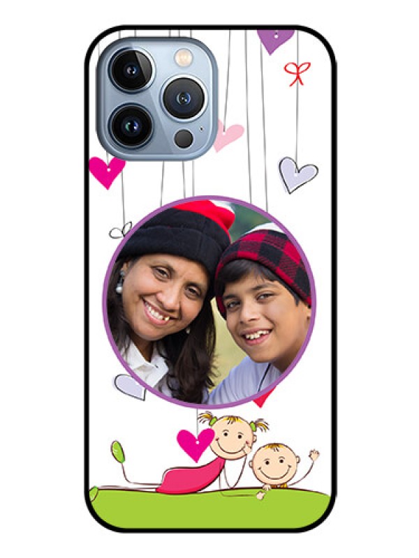Custom iPhone 13 Pro Max Photo Printing on Glass Case - Cute Kids Phone Case Design