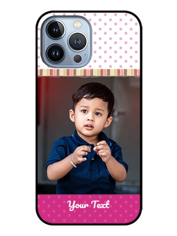 Custom iPhone 13 Pro Max Photo Printing on Glass Case - Cute Girls Cover Design