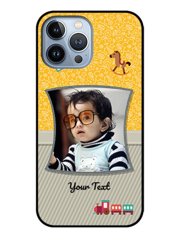 Custom iPhone 13 Pro Max Personalized Glass Phone Case - Baby Picture Upload Design