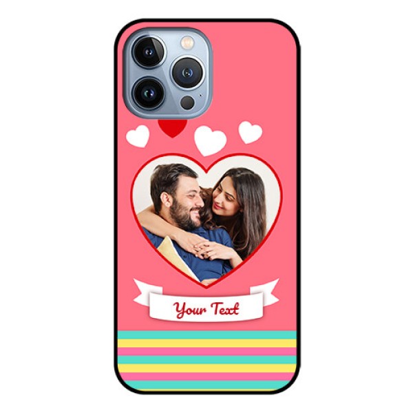 iPhone 13 Pro Max Photo Printing on Glass Case - Love Doodle Design