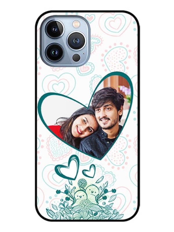 Custom iPhone 13 Pro Max Photo Printing on Glass Case - Premium Couple Design