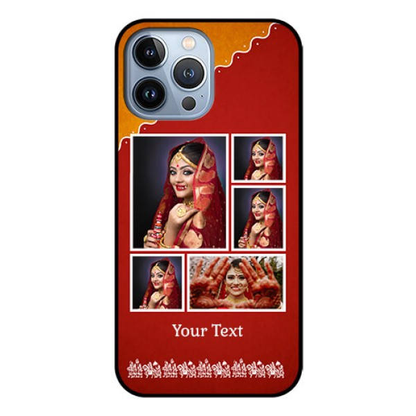 iPhone 13 Pro Max Personalized Glass Phone Case - Wedding Pic Upload Design iPhone 13 Pro Max Personalized Glass Phone Case - Wedding Pic Upload Design