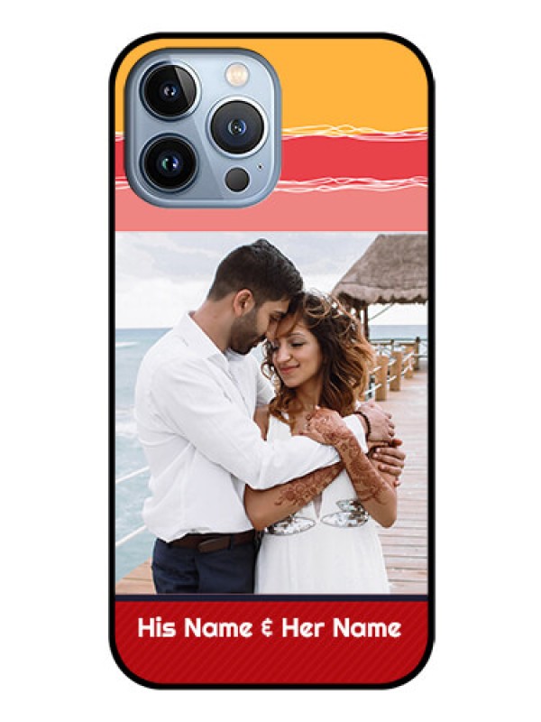 Custom iPhone 13 Pro Max Custom Glass Mobile Case - Colorful Case Design