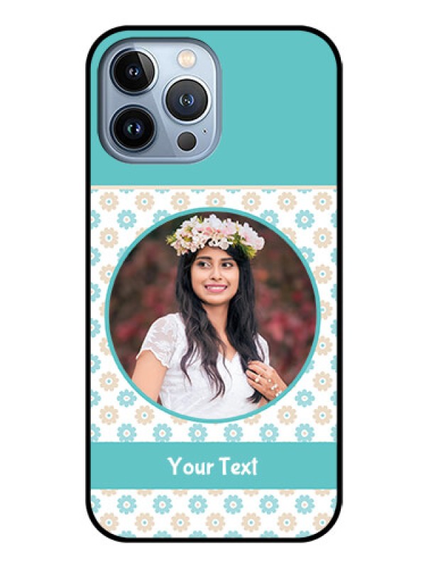 Custom iPhone 13 Pro Max Custom Glass Mobile Case - Beautiful Flowers Design