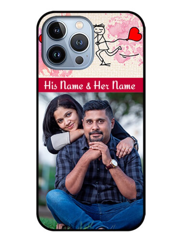 Custom iPhone 13 Pro Max Photo Printing on Glass Case - You and Me Case Design
