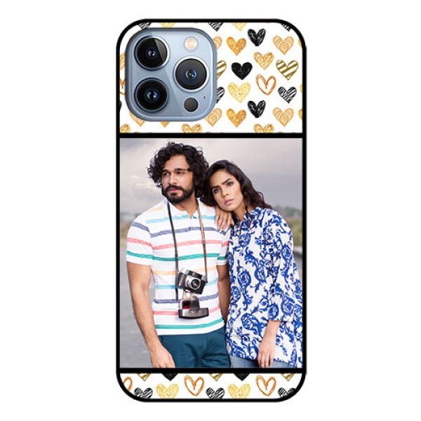 iPhone 13 Pro Max Photo Printing on Glass Case - Love Symbol Design