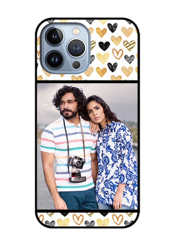 iPhone 13 Pro Max Photo Printing on Glass Case - Love Symbol Design