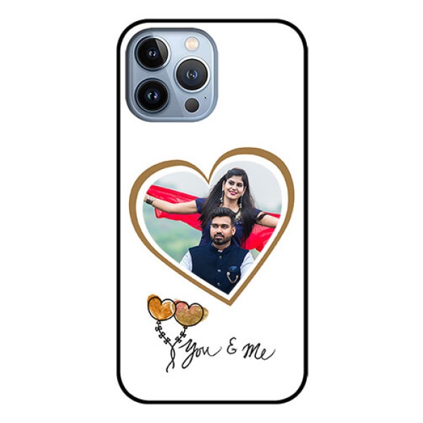 iPhone 13 Pro Max Custom Glass Mobile Case - You & Me Design