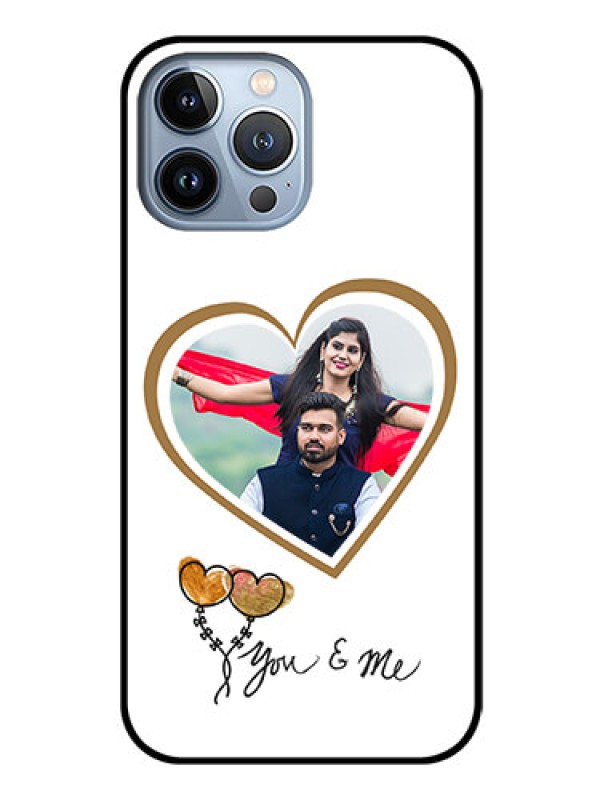 Custom iPhone 13 Pro Max Custom Glass Mobile Case - You & Me Design