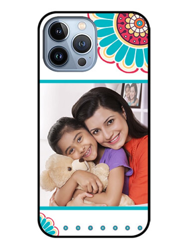 Custom iPhone 13 Pro Max Custom Glass Phone Case - Flower Design