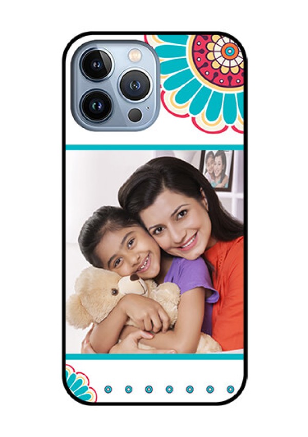 iPhone 13 Pro Max Custom Glass Phone Case - Flower Design