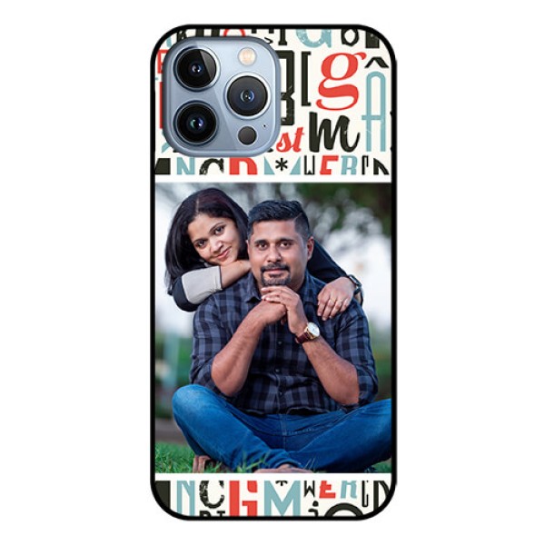 iPhone 13 Pro Max Personalized Glass Phone Case - Alphabet Design