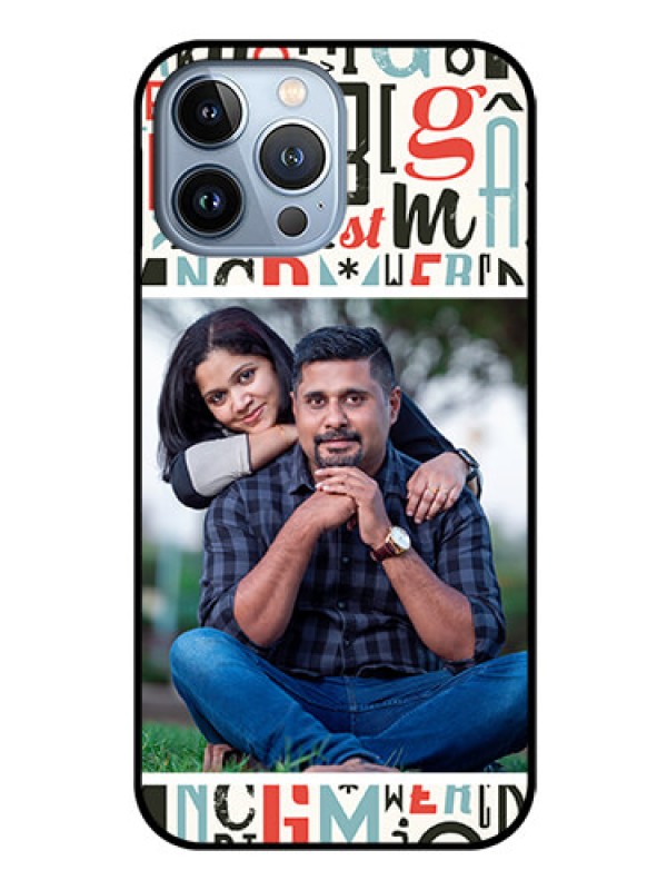 Custom iPhone 13 Pro Max Personalized Glass Phone Case - Alphabet Design