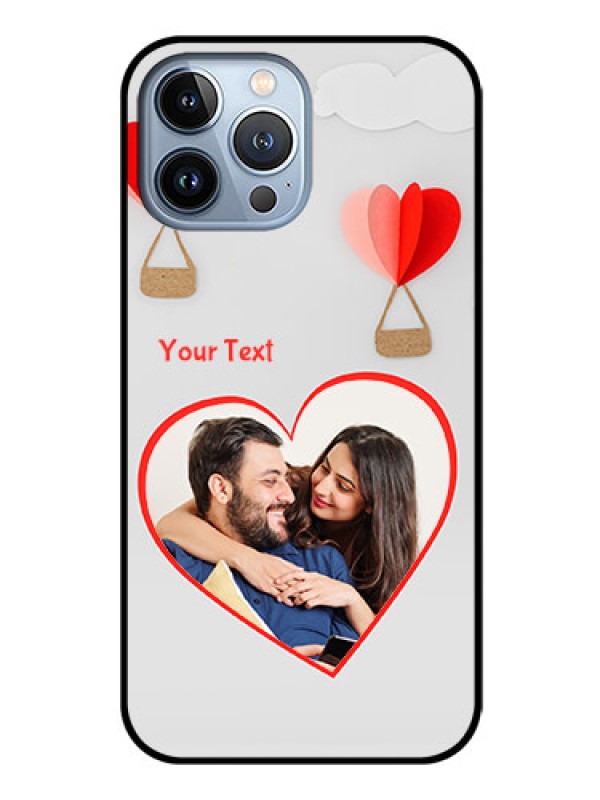 Custom iPhone 13 Pro Max Custom Glass Mobile Case - Parachute Love Design