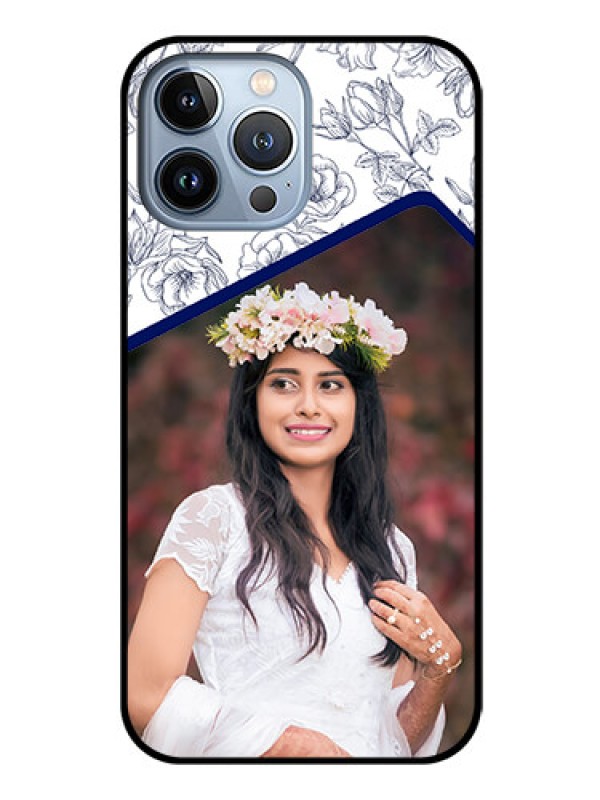 Custom iPhone 13 Pro Max Personalized Glass Phone Case - Premium Floral Design