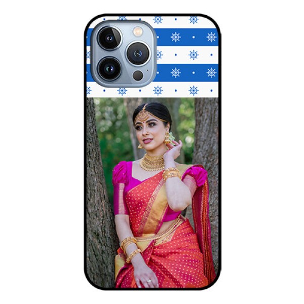 iPhone 13 Pro Max Photo Printing on Glass Case - Snow Pattern Design