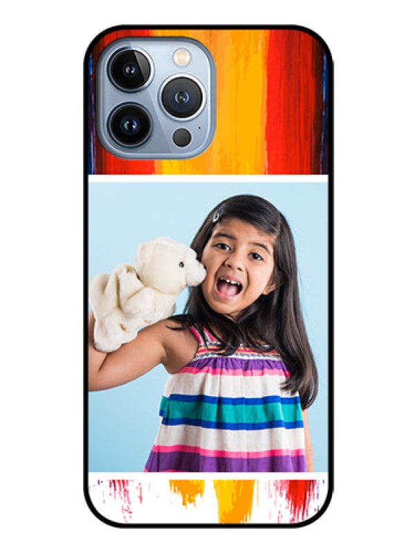 Custom iPhone 13 Pro Max Personalized Glass Phone Case - Multi Color Design