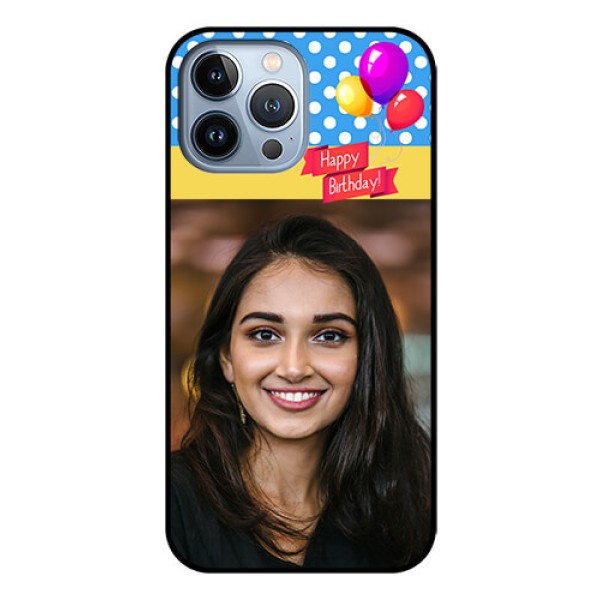 iPhone 13 Pro Max Custom Glass Mobile Case - Happy Birthday Design