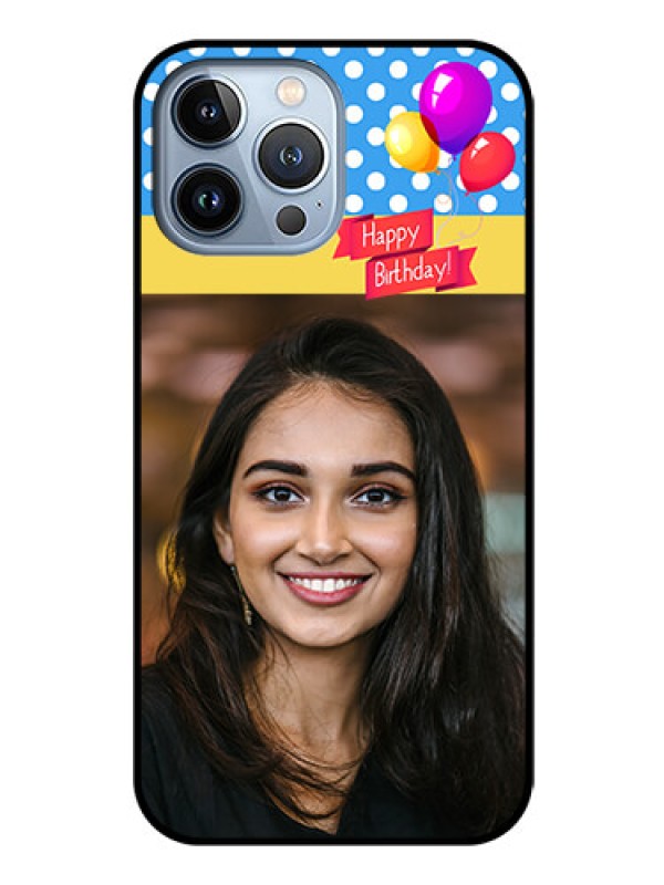 Custom iPhone 13 Pro Max Custom Glass Mobile Case - Happy Birthday Design