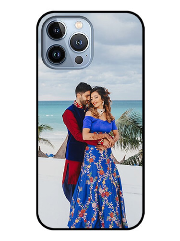 Custom iPhone 13 Pro Max Photo Printing on Glass Case - Upload Full Picture Design