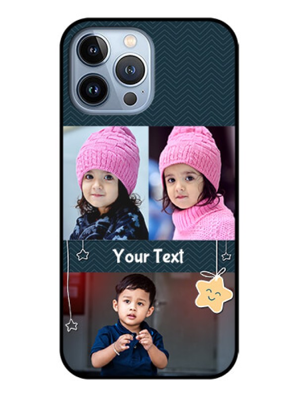 Custom iPhone 13 Pro Max Custom Glass Mobile Case - Hanging Stars Design