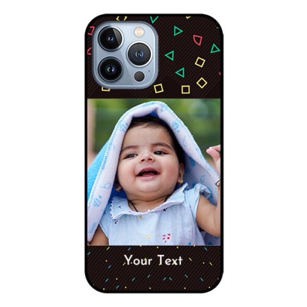 iPhone 13 Pro Max Custom Glass Phone Case - with confetti birthday design iPhone 13 Pro Max Custom Glass Phone Case - with confetti birthday design