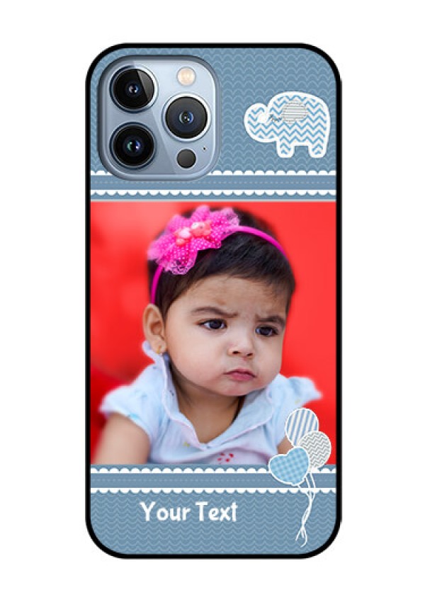 iPhone 13 Pro Max Photo Printing on Glass Case - with Kids Pattern Design