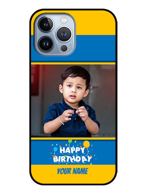 Custom iPhone 13 Pro Max Custom Glass Mobile Case - Birthday Wishes Design