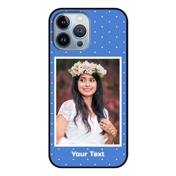 iPhone 13 Pro Max Photo Printing on Glass Case - Polka dots design