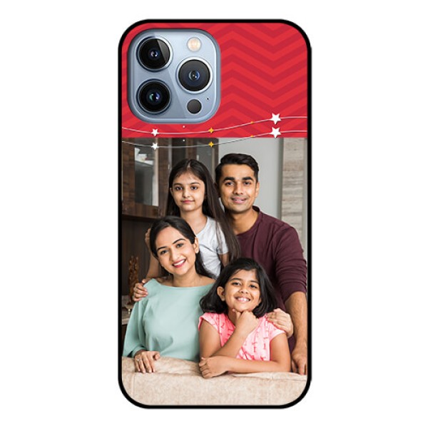 iPhone 13 Pro Max Personalized Glass Phone Case - Happy Family Design