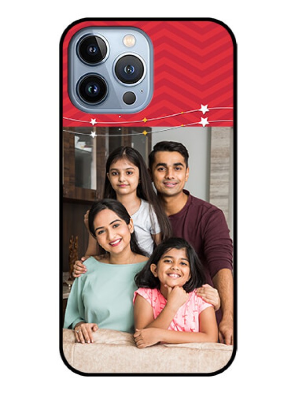 Custom iPhone 13 Pro Max Personalized Glass Phone Case - Happy Family Design