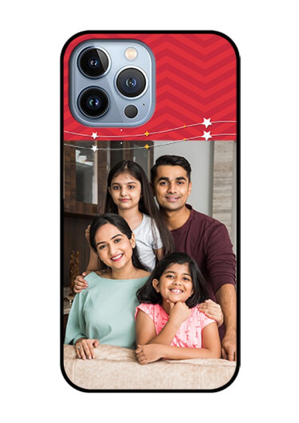 iPhone 13 Pro Max Personalized Glass Phone Case - Happy Family Design