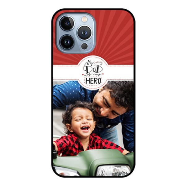 iPhone 13 Pro Max Photo Printing on Glass Case - My Dad Hero Design