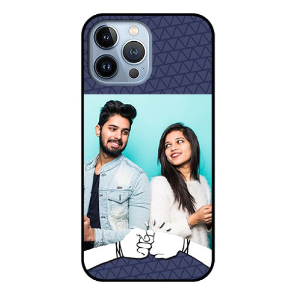 iPhone 13 Pro Max Photo Printing on Glass Case - with Best Friends Design iPhone 13 Pro Max Photo Printing on Glass Case - with Best Friends Design