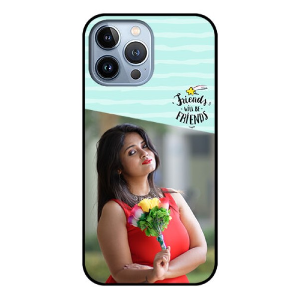 iPhone 13 Pro Max Custom Glass Phone Case - Friends Picture Icon Design iPhone 13 Pro Max Custom Glass Phone Case - Friends Picture Icon Design