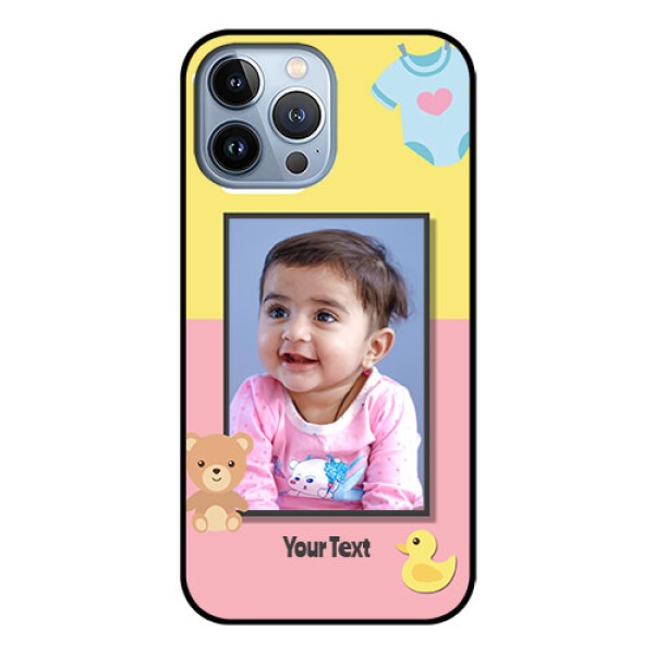 iPhone 13 Pro Max Photo Printing on Glass Case - Kids 2 Color Design