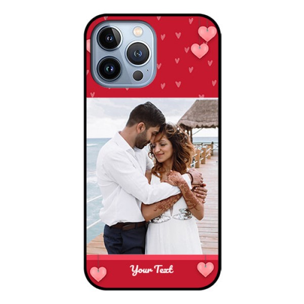 iPhone 13 Pro Max Custom Glass Phone Case - Valentines Day Design