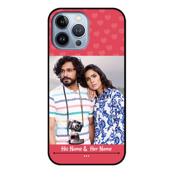 iPhone 13 Pro Max Photo Printing on Glass Case - Simple Love Design