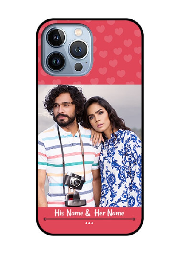 iPhone 13 Pro Max Photo Printing on Glass Case - Simple Love Design