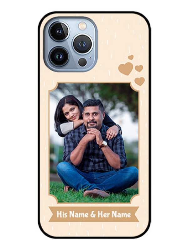 Custom iPhone 13 Pro Max Custom Glass Phone Case - with confetti love design