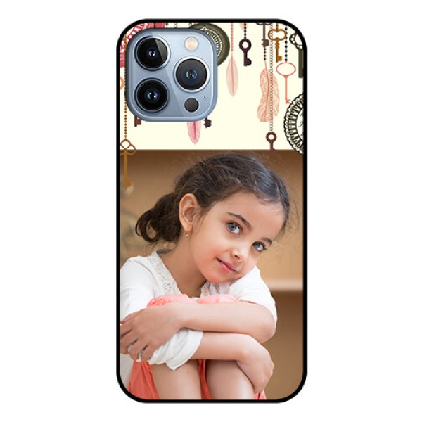 iPhone 13 Pro Max Custom Glass Mobile Case - Boho Style Design