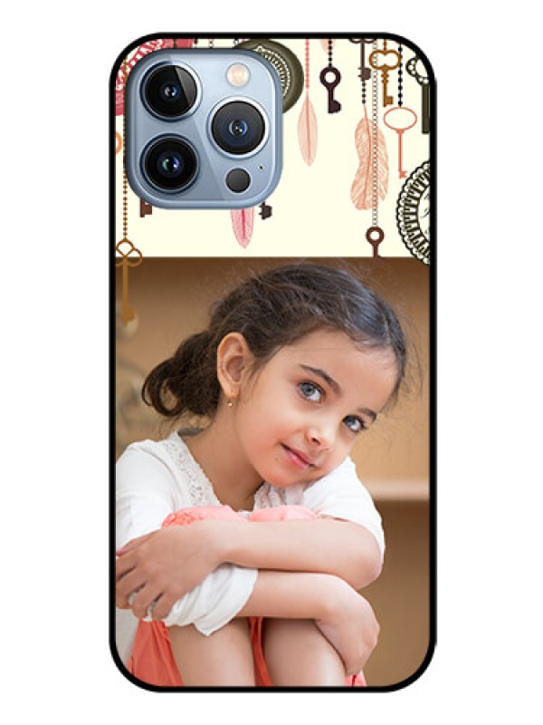 Custom iPhone 13 Pro Max Custom Glass Mobile Case - Boho Style Design