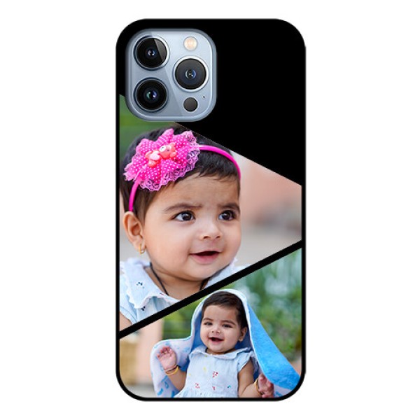 iPhone 13 Pro Max Custom Glass Phone Case - Semi Cut Design