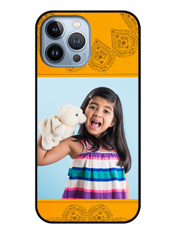 Custom iPhone 13 Pro Max Personalized Glass Phone Case - Photo Wedding Design