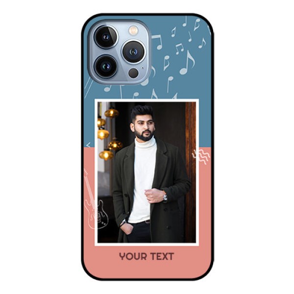 iPhone 13 Pro Max Photo Printing on Glass Case - with Color Musical Note Design iPhone 13 Pro Max Photo Printing on Glass Case - with Color Musical Note Design