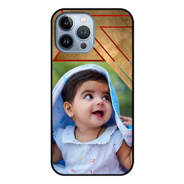 iPhone 13 Pro Max Personalized Glass Phone Case - Gradient Abstract Texture Design