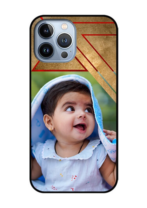 iPhone 13 Pro Max Personalized Glass Phone Case - Gradient Abstract Texture Design