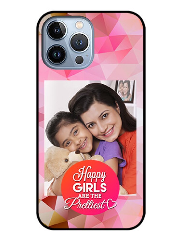 Custom iPhone 13 Pro Max Photo Printing on Glass Case - Abstract Triangle Design